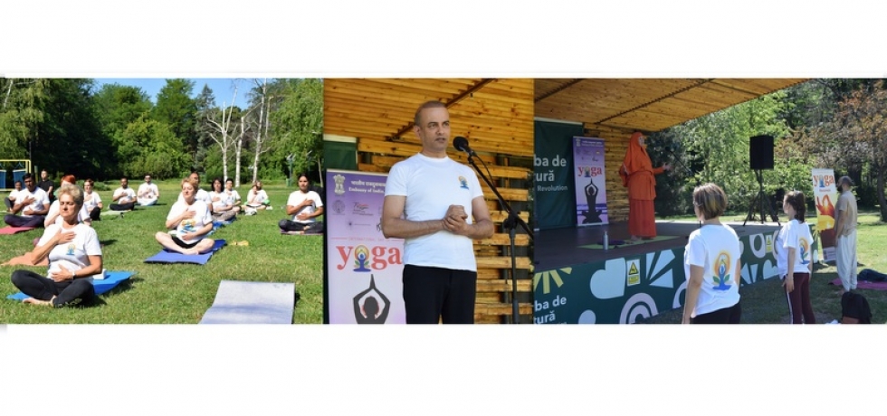 International Day of Yoga celebrations in Romania started on June 19 with Ambassador Shrivastava's opening remarks